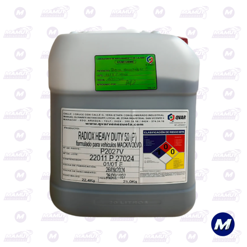 Refrigerante Heavy Duty 50/50 Carboya 20 L Mack/Volvo