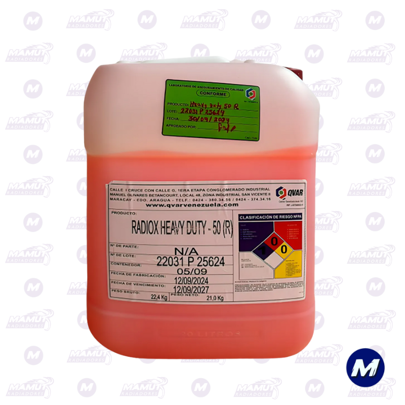 Refrigerante Heavy Duty 50/50 Rojo