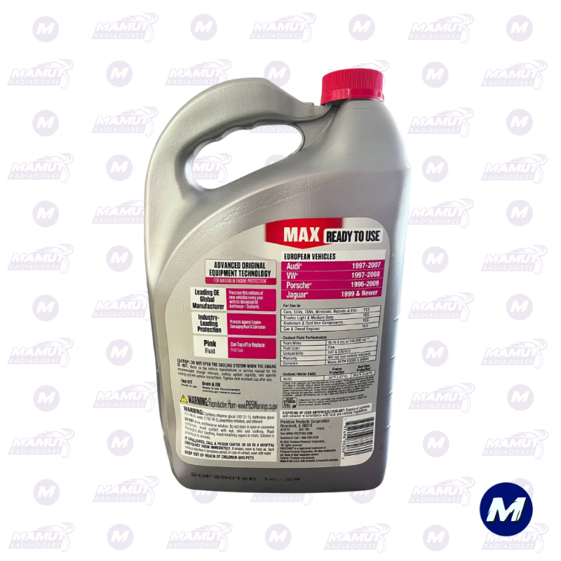 Anticongelante Refrigerante Rosado 50/50 6/1 Gal - Imagen 2