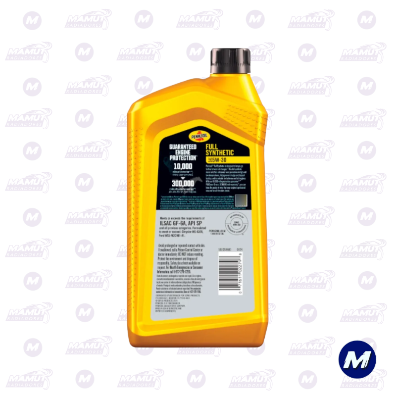 Aceite De Motor Full Sintético 5w-30 Pennzoil - Imagen 2