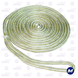 Línea de Muelle Trenzado Doble 0.5 Pulgadas 20 Pies Dorado Seasens