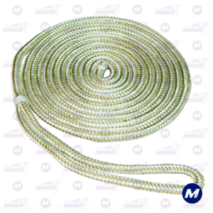 Línea de Muelle Trenzadodoble 0.625 Pulgadas 20 Pies Dorado Seasens