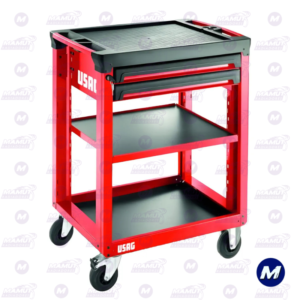 Carro Multi Uso con Dos Gavetas Rojo 779 X 972 X 515 Mm Usag