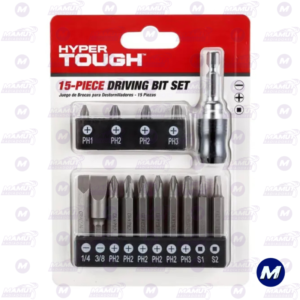 Hyper Tough Puntas para Destornillador 15 Piezas