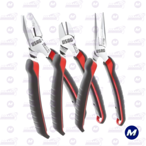 Juego 3 Alicate electricista Corte Punta Larga Usag