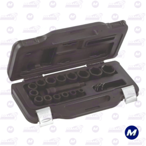 Juego de Dados 1/2 Impacto 10 A 32 Mm Hexagonal Corto 16 Piezas Usag