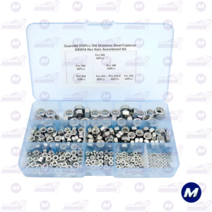 Tuercas de acero inoxidable 330 Piezas w