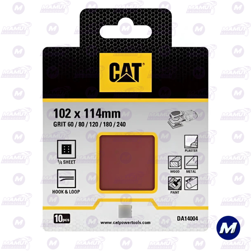 Hojas de Lija 102 X 114 Mm Gr (6 - 80 -120 - 180 - 240 ) Cat