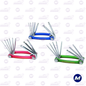 Juego Llave Hexagonal Plegable Sae/metric/torx 3 Piezas