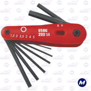 Juego Llave Macho 1,5 A 8 Mm Estuche Tipo Navaja 8 Piezas Usag