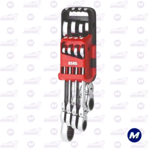 Juego Llaves Combinada Tipo Rachet Articulada 8 A 19 Mm 8 Piezas