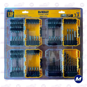 Juego de Puntas de Destornillador Dewalt Tough de 110 Piezas