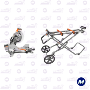 Sierra Ingletadora 15 Amp 10 Pulgadas con Soporte Móvil Ridgid