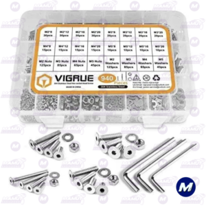 Tornillos y Arandelas 940 Piezas Acero Inoxidable Vigrue